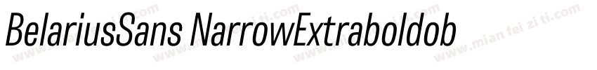 BelariusSans NarrowExtraboldoblique字体转换